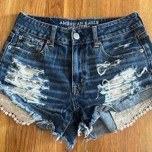 American Eagle high rise festival shorts, size 4